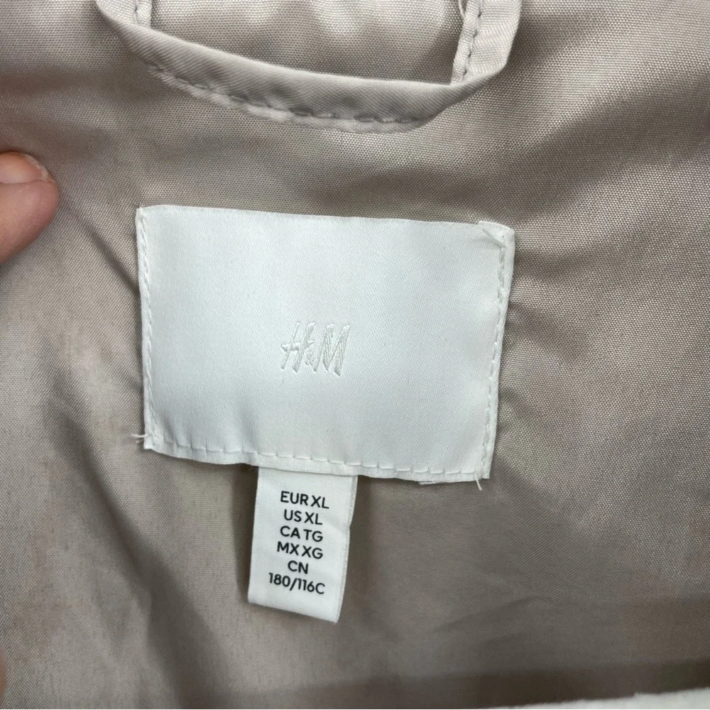 H&M Shacket Beige Melange Size XL oversized button front - Picture 4 of 10